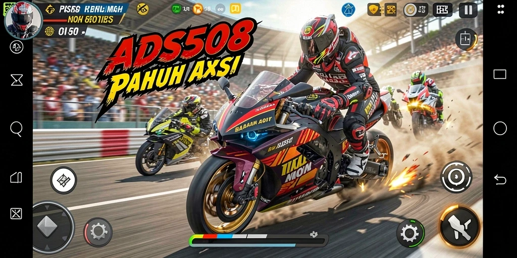 Pengalaman balapan motor yang mendebarkan dan kompetitif.