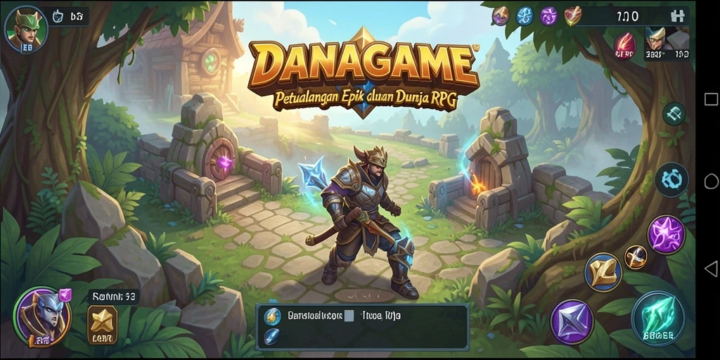 Screenshot utama DANAGAME menampilkan aksi RPG yang mendebarkan.