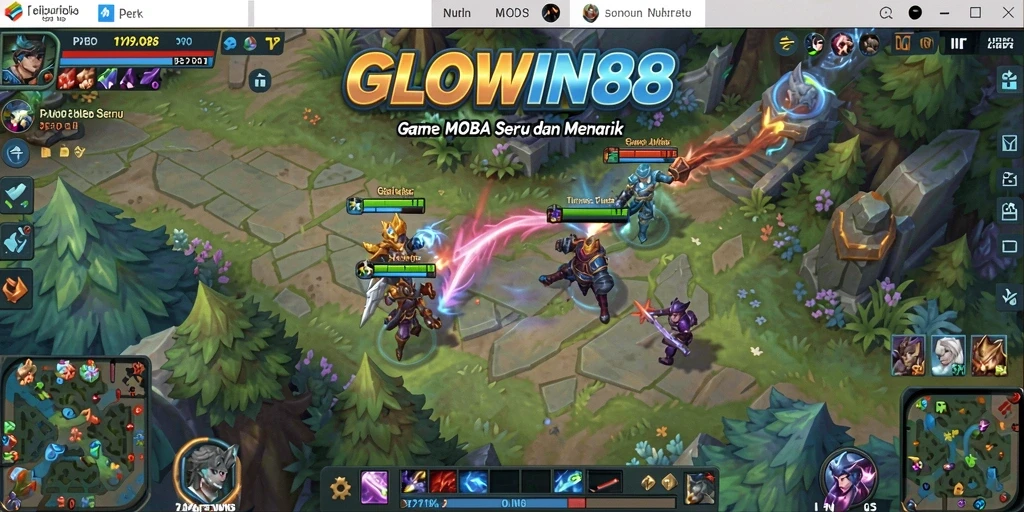 Gameplay seru dalam GLOWIN88 dengan pertarungan tim yang menarik.