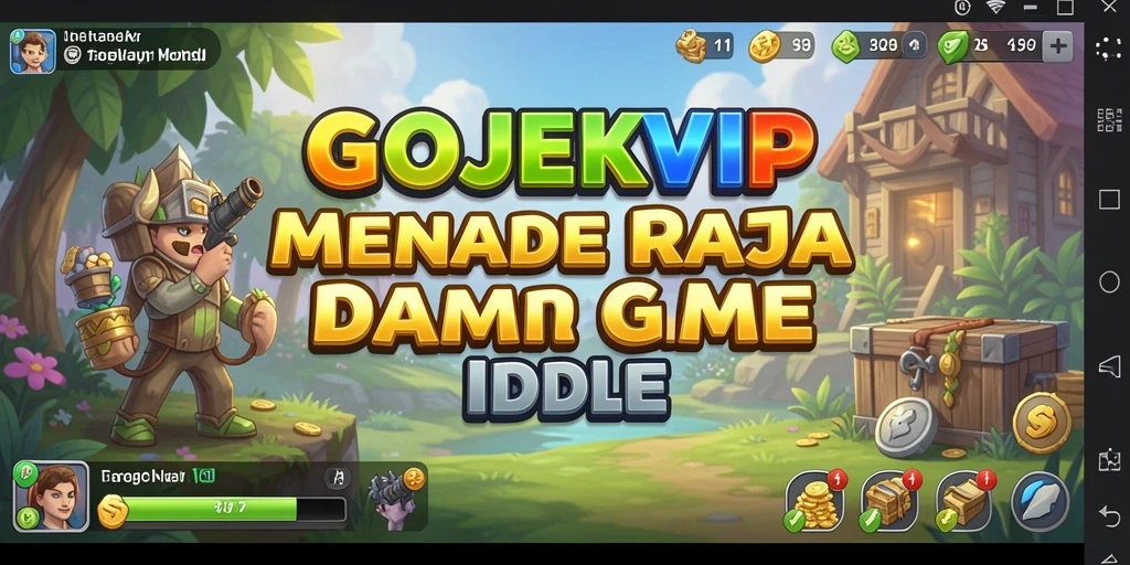 Tangkapan layar utama GOJEKVIP menampilkan gameplay Idle yang menarik.