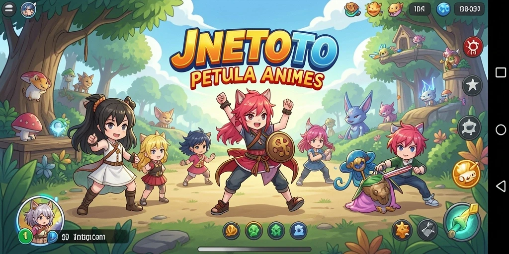 Gameplay JNETOTO yang penuh warna dan karakter Anime yang ikonik.