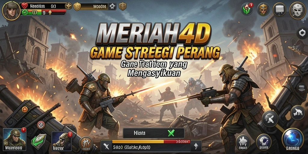 Tangkapan layar menampilkan aksi pertempuran strategis dalam MERIAH4D.