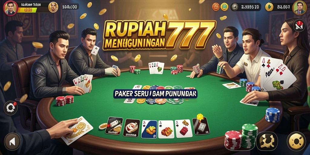 Tampilan gameplay menarik di RUPIAH777 dengan pemain poker berpengalaman.
