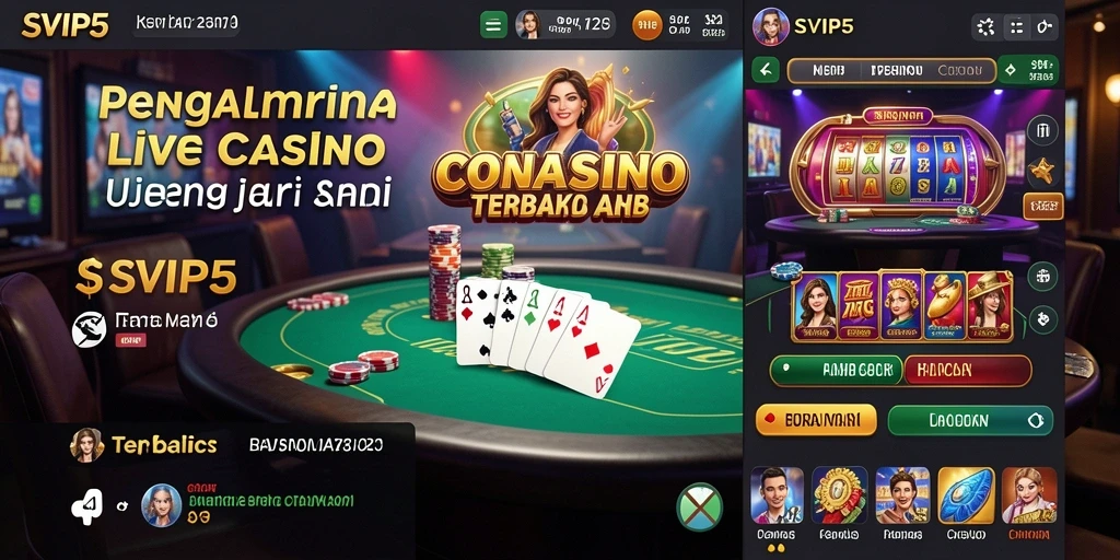 Tampilan screenshot SVIP5 menampilkan gameplay Live Casino yang mendebarkan.
