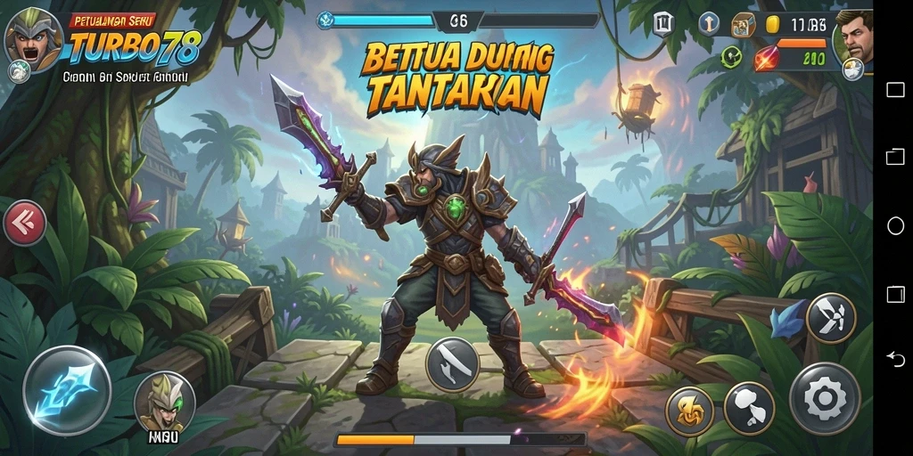Tampilan gameplay <strong>TURBO78</strong> yang mendebarkan dan penuh warna.